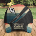Personalized Funny Baseball Cap - Up to 6 Sperms - Father's Day Gift Idea - Seems Like Just Yesterday I Was Chillin' In Your Balls