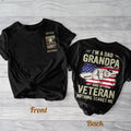 Personalized Veteran Dad AOP T-shirt - Up to 6 Kids - Father's Day Gift Idea for Veteran - I'm A Dad Grandpa And A Veteran