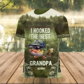 Personalized Fishing T-Shirt - Father's Day Gift Idea For Dad/Grandpa/Fishing Lover - We Hooked The Best Daddy