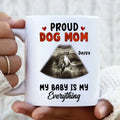 Personalized Dog Photo Coffee Mug - Funny Gift Idea for Dog Lovers - Proud Dog Mom My Baby Is My Everything