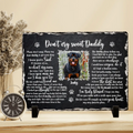 Personalized Memorial Rectangle Lithograph - Memorial Gift Idea For Dog Owner - Upload Photo - Don't Cry Sweet Daddy
