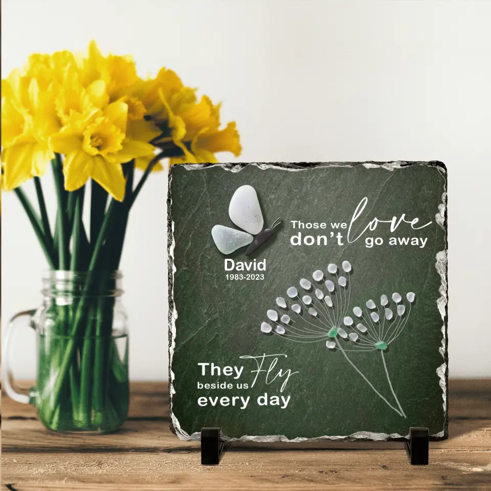 Personalized Memorial Butterfly Square Lithograph - Best Gift Idea - Always On My Mind Forever In My Heart