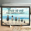 Personalized Family Pebble Art 2 Layered Wooden Art - Gift Idea For Family/Parents/Father's Day/Mother's Day - Family Seaside Beach Pebble Picture - This Is Us