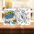 Personalized Dad 3D Inflated Coffee Mug - Dad With Up to 4 Kids - Father's Day Gift Idea - Super Dad Special Edition