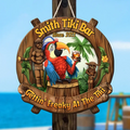Personalized Tiki Bar Wooden Sign - Gift Idea For Summer/Family - Custom Family Name - Gettin' Freaky At The Tiki
