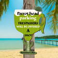 Personalized Welcome Wooden Sign - Summer Gift Idea - Parrot Head Parking Trespassers Will Be Offered A Shot