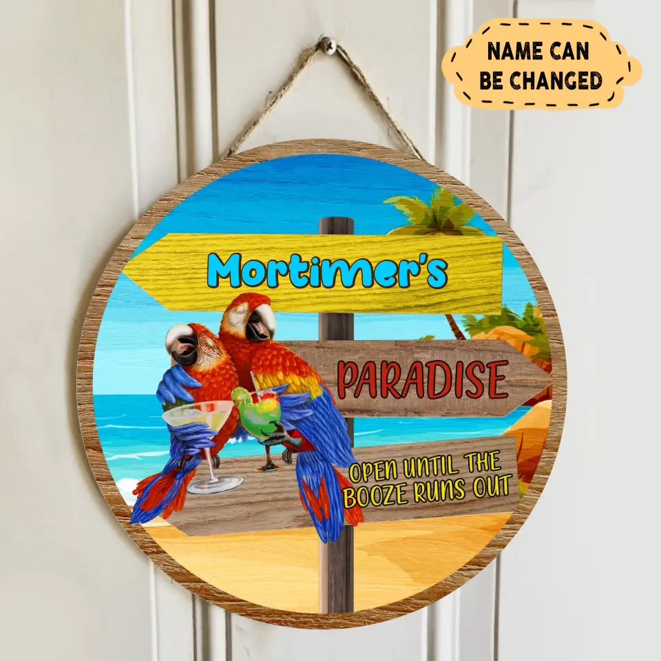Personalized Tiki Wooden Sign - Funny Gift Idea For Couple