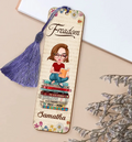 Personalized Reading Girl Wooden Bookmark - Gift Idea For Book Lover - Freadom