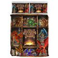 Personalized Reading Book Quilt Bed Sets - Gift Idea For Books Lover - In A World Of Bookworms Be A Book Dragon
