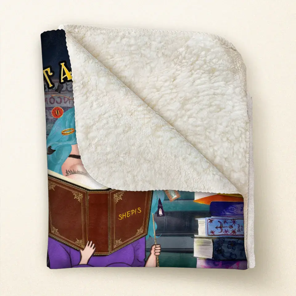 Personalized Reading Book Fleece Throw Blanket & Quilt - Gift Idea For Books Lover - Just A Girl In Her Fantasy Era