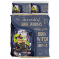 Personalized Book Witch Quilt Bed Sets - Gift Idea For Books Lover - In A World Of Book Worms Be A Book Witch
