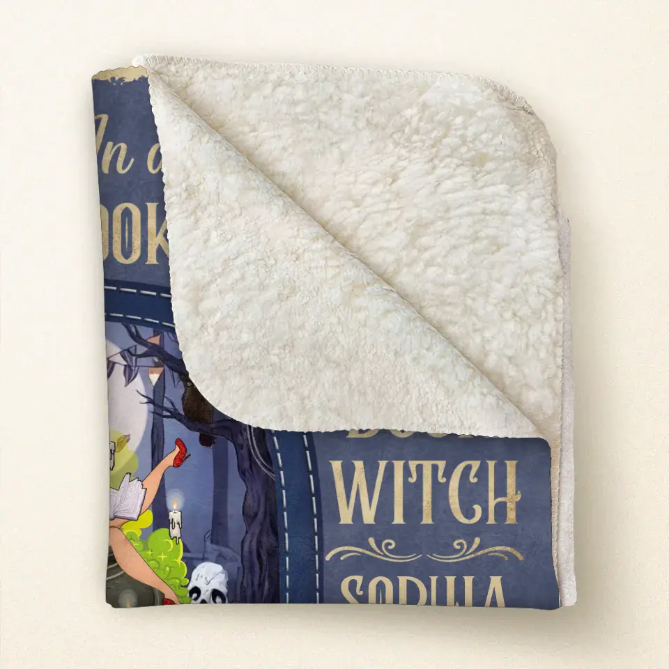 Personalized Book Witch Quilt/Fleece Throw Blanket - Gift Idea For Books Lover - In A World Of Book Worms Be A Book Witch