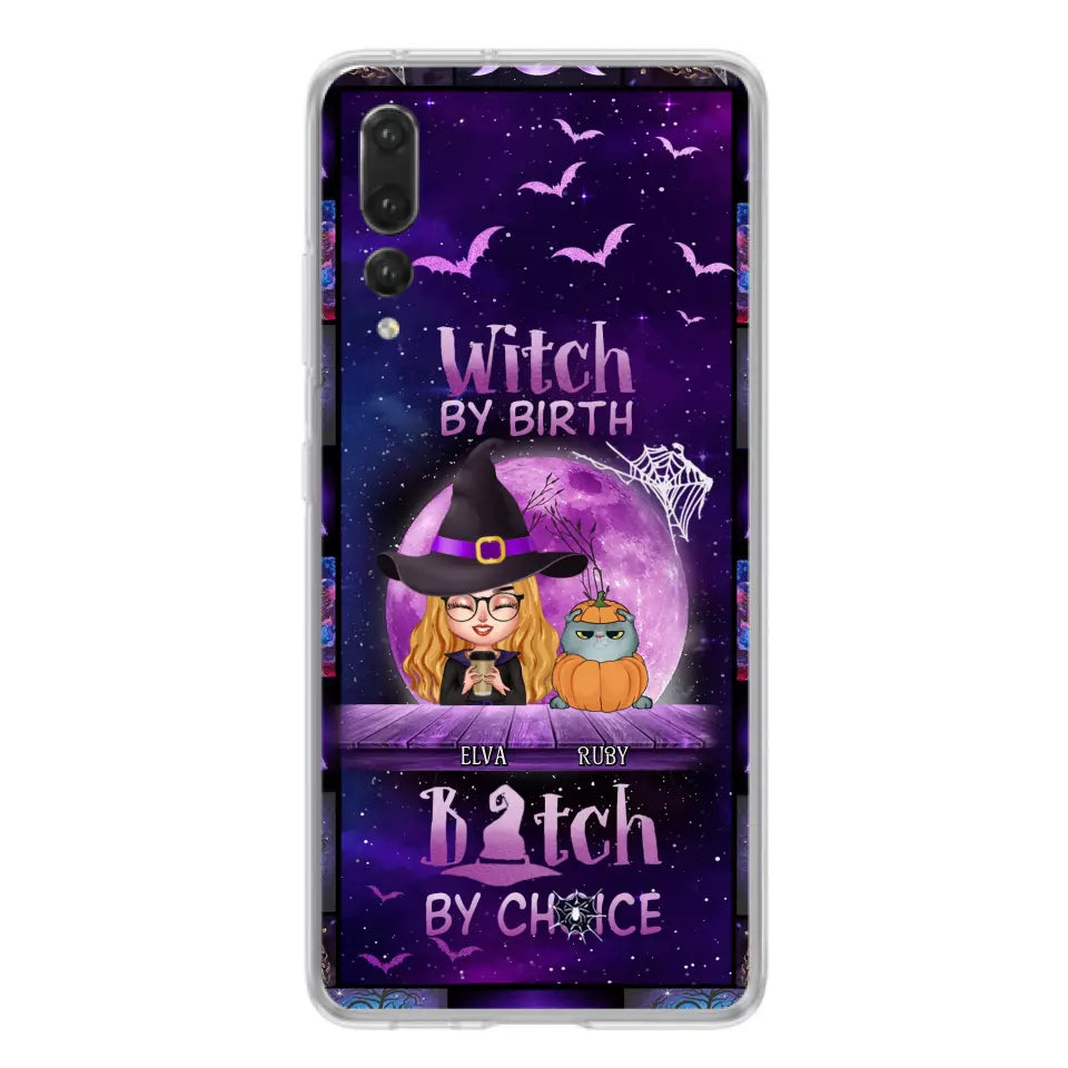 Personalized Witch Phone Case - Gift Idea For Witch/ Dog/Cat Lover - Up to 4 Pets - Witch By Birth - Case For Xiaomi/Oppo/Huawei