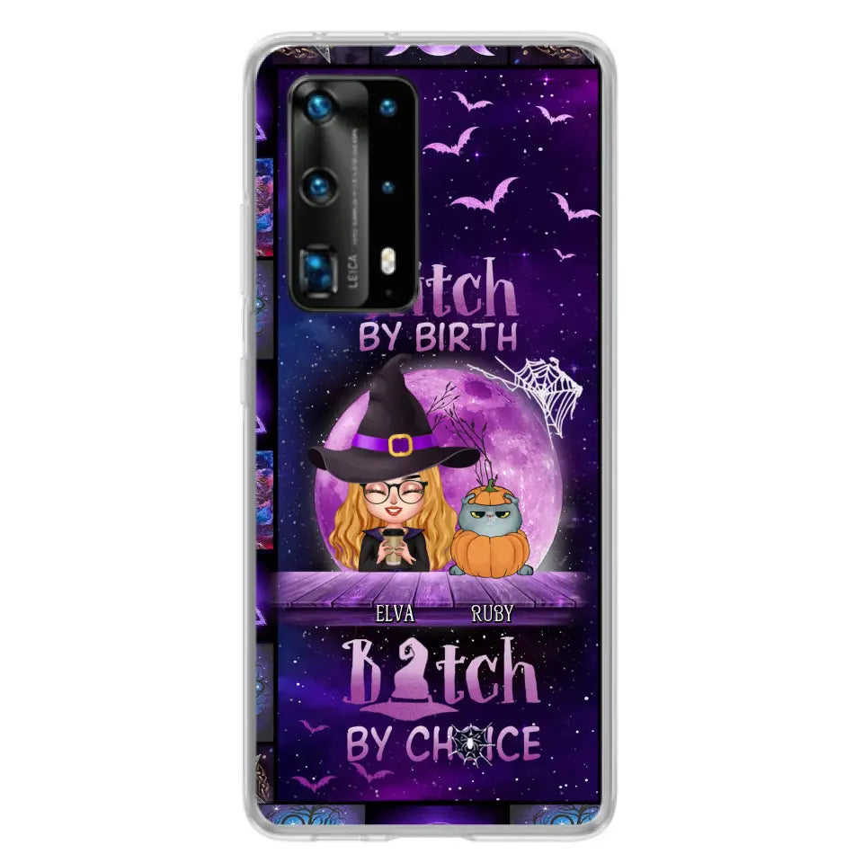 Personalized Witch Phone Case - Gift Idea For Witch/ Dog/Cat Lover - Up to 4 Pets - Witch By Birth - Case For Xiaomi/Oppo/Huawei