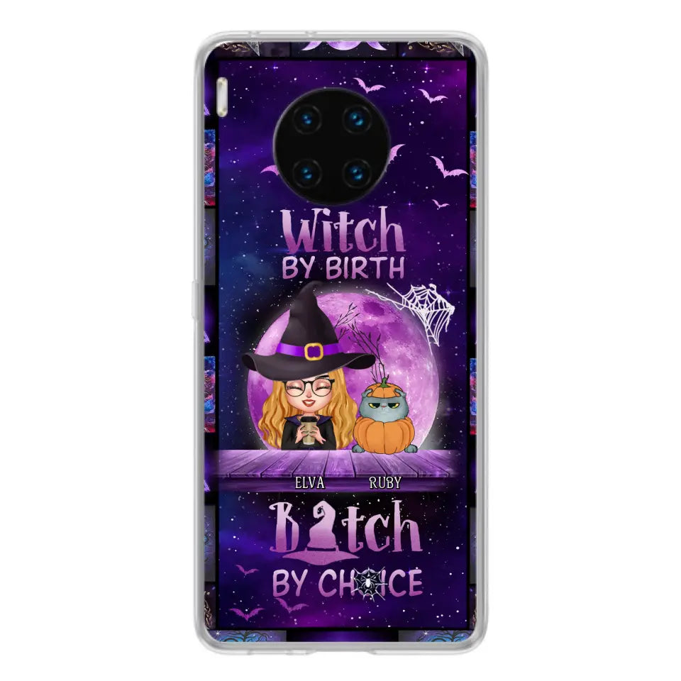 Personalized Witch Phone Case - Gift Idea For Witch/ Dog/Cat Lover - Up to 4 Pets - Witch By Birth - Case For Xiaomi/Oppo/Huawei