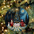 Personalized Family Acrylic Ornament - Christmas Gift Idea For Family with up to 2 Kids and 4 Pets