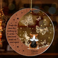Personalized Memorial Acrylic Ornament - Memorial Gift Idea For Christmas/Dog Lover - Under The Same Sky Looking Up At The Same Moon Until We Meet Again