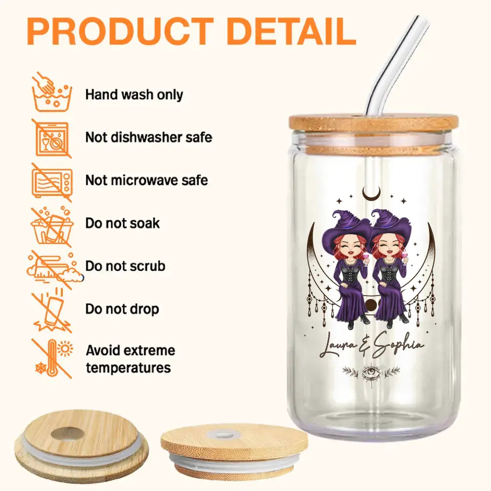 Personalized Witch Glass Tumbler - Gift Idea For Halloween/Witch/Friends - You're My Favorite Witch To Witch About Witches With