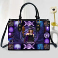 Personalized With PU Leather Handbag with Long Straps - Gift Idea For Witch/Halloween - Custom Witch's Name