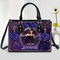 Personalized Witch PU Leather Handbag with Long Straps - Halloween/Witch/Friend Gift Idea