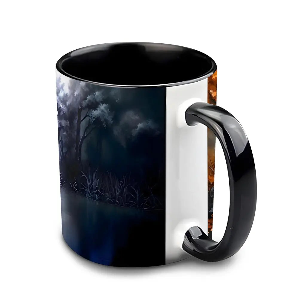 Personalized Witch Broom Accent Mug - Halloween/Birthday Gift Idea For Yourself, Women, Witch Lovers