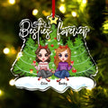 Personalized Besties Acrylic Ornament - Up to 6 People - Christmas Gift Idea For Friends - Besties Forever