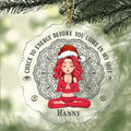 Personalized Yoga Acrylic Ornament - Christmas Gift Idea For Yoga Lover - Check Yo Energy Before You Come In