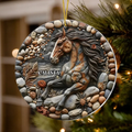 Personalized Horse Aluminum Ornament - Gift Idea For Horse Lover
