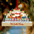 Personalized Family Snowman Acrylic Ornament - Up to 10 People - Christmas Gift
