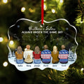 Personalized Brothes & Sisters Acrylic Ornament - Christmas Gift Idea For Siblings - Up to 6 People - Always Under The Same Sky