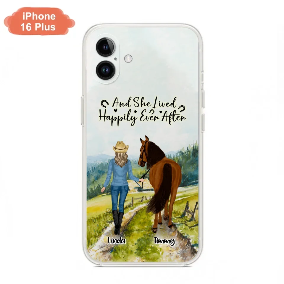 Personalized Horse Girl Phone Case - Up to 4 Horses - Best Gift For Horse Lover - Just A Girl Who Loves Horses - Case For Iphone/Samsung