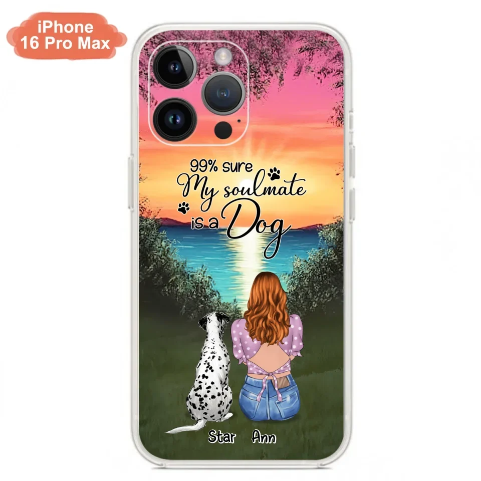 Custom Personalized Dog Mom Phone Case - Up to 4 Dogs - Gift Idea For Dog Lover - Just A Girl Who Loves Dogs - Case For iPhone And Samsung