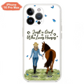 Personalized Horse Girl Phone Case - Up to 6 Horses - Gift Idea for Horse Lovers - Just A Girl Who Loves Horses - Case for iPhone/Samsung