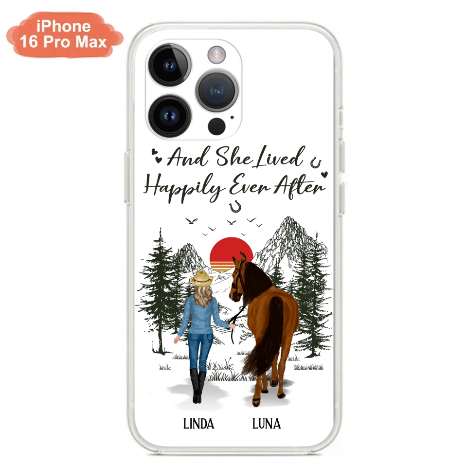 Personalized Horse Phone Case -  Gift Idea For Horse Lovers - Up to 6 Horses