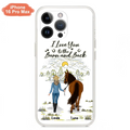 Personalized Horse Girl Phone Case - Up to 6 Horses - Gift Idea for Horse Lovers - I Love You To The Barn & Back - Case for iPhone/Samsung