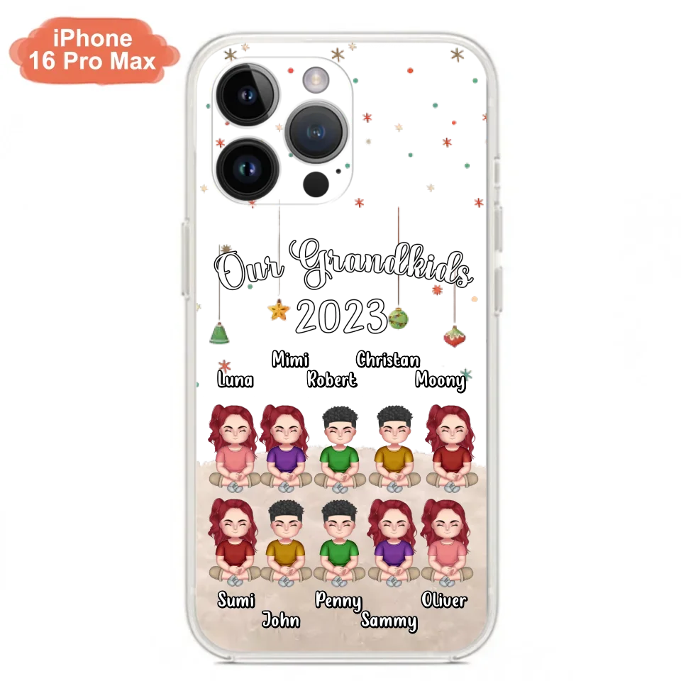 Custom Personalized Grandkids Phone Case - Gift Idea For Grandma - Upto 10 Grandkids - Our Grandkids 2026
