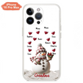 Custom Personalized Snowman Grandma Phone Case - Christmas Gift Idea For Grandma - Up to 10 Kids - Case For iPhone/Samsung