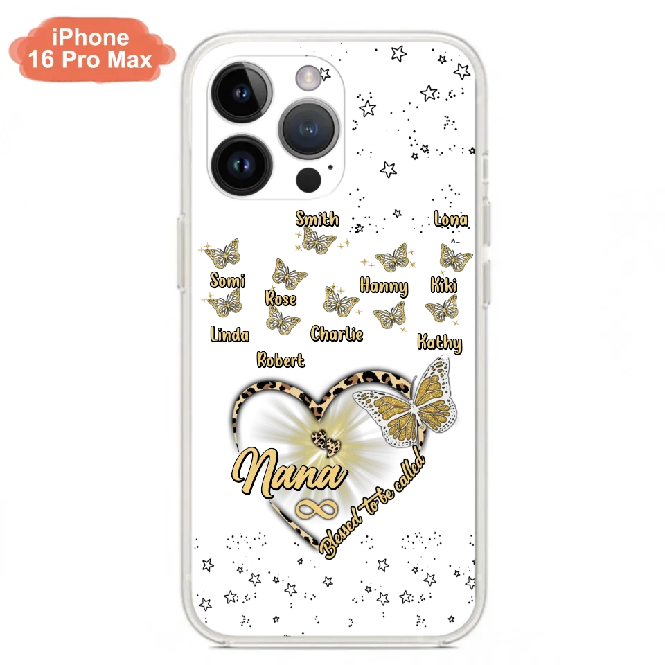 Custom Personalized Grandma Phone Case - Christmas Gift Idea For Grandma - Up to 10 Kids - Case For iPhone/Samsung  - Blessed To Be Called Nana