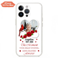 Custom Personalized Memorial Phone Case - Upload Photo - Memorial Gift Idea For Family Member - The Moment Your Heart Stopped Mine Changed Forever - Case For iPhone/Samsung