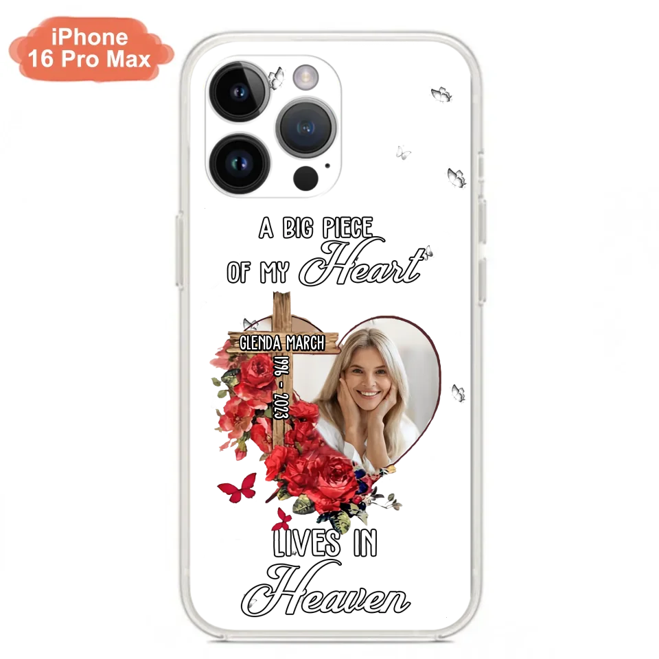 Custom Personalized Memorial Phone Case - Memorial Gift Idea For Family - Case For iPhone/Samsung - The Moment Your Heart Stopped Mine Changed Forever