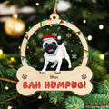 Personalized Humpug 2 Layered Mix Ornament - Christmas Gift Idea For Dog Lover/Pug Owner - Upload Photo - Up to 3 Dogs