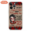 Custom Personalized Skull Girl Phone Case - Halloween Gift For Skull Lover - I'm Not Sugar & Spice - Case For iPhone And Samsung