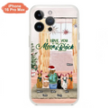 Custom Personalized Christmas Dog Mom Phone Case - Upto 5 Dogs - Gift Idea For Dog Lover/Dog Mom - I Love You To The Moon & Back - Case For iPhone & Samsung