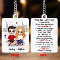 Custom Personalized Couple Acrylic Keychain - Anniversary Gift Idea for Couple - The Day I Met You