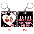 Personalized Distance Couple Keychain - Gift Idea For Couple - Miles Has Nothing On Us