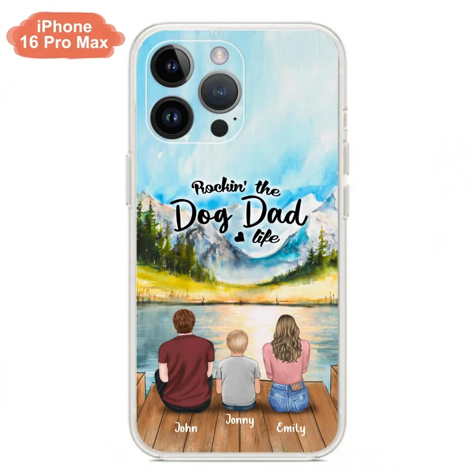 Custom Personalized Parents Pet Phone Case - Parents With 1 Kids And Upto 2 Pets - Case For iPhone And Samsung