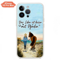 Custom Personalized Horse Girl Phone Case - Gift Idea For Horse Lovers/Girl - Upto 6 Horses - Das Leben Ist Besser Mit Pferden - Cases For iPhone/Samsung