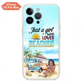 Custom Personalized Beach Girl Phone Case - Gift For Beach Girls/Beach Lovers - Just A Girl Who Loves Beaches - Cases For iPhone/Samsung