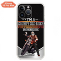 Custom Personalized Old Biker Phone Case - Father's Day Gift Idea for Biker - I'm A Grumpy Old Biker - Case for iPhone/Samsung
