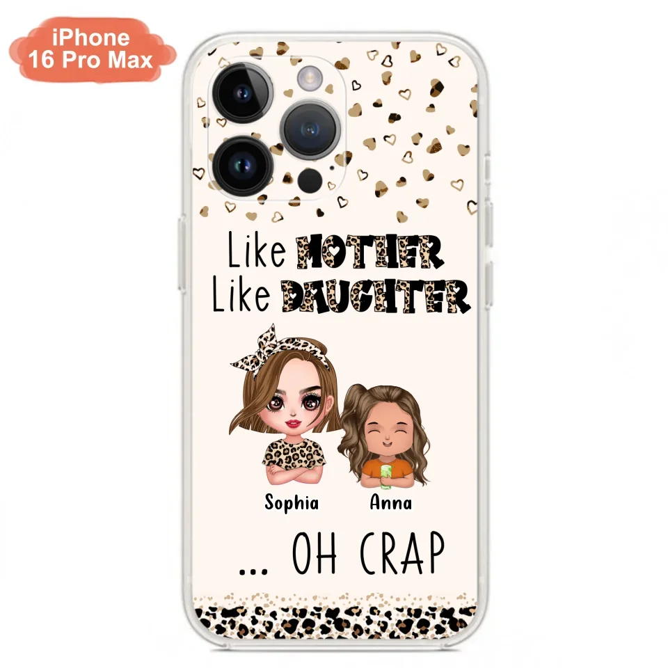 Custom Personalized Mother Phone Case - Mom With Upto 7 Children - Mother's Day Gift To Mom - Like Mother Like Daughter - Case For iPhone And Samsung